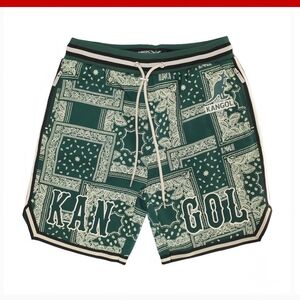 Kangol Dark Green Bandana Print Shorts